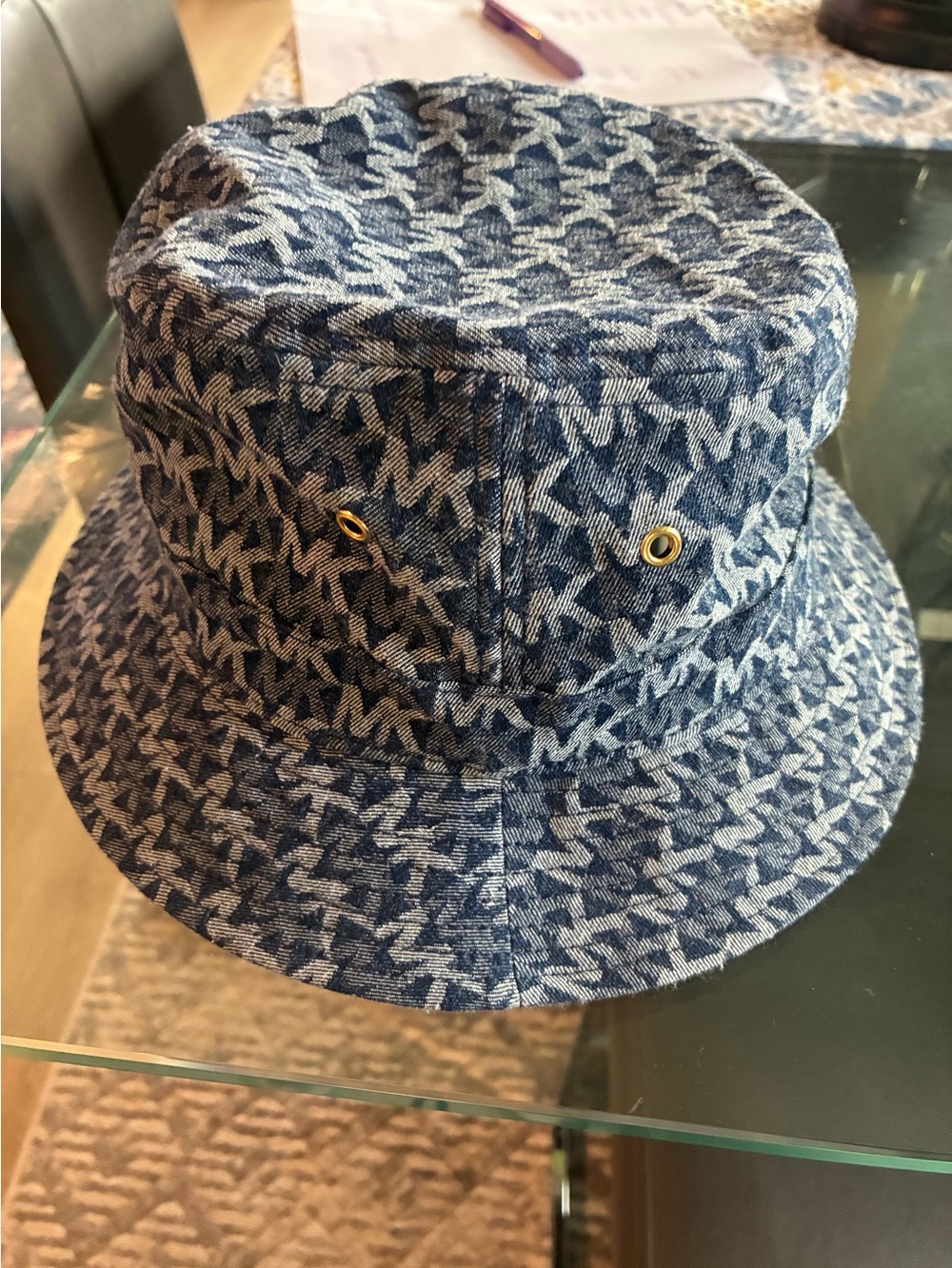 Michael Kors Unisex
Navy Patterned Bucket Hat - Picture 1 of 4